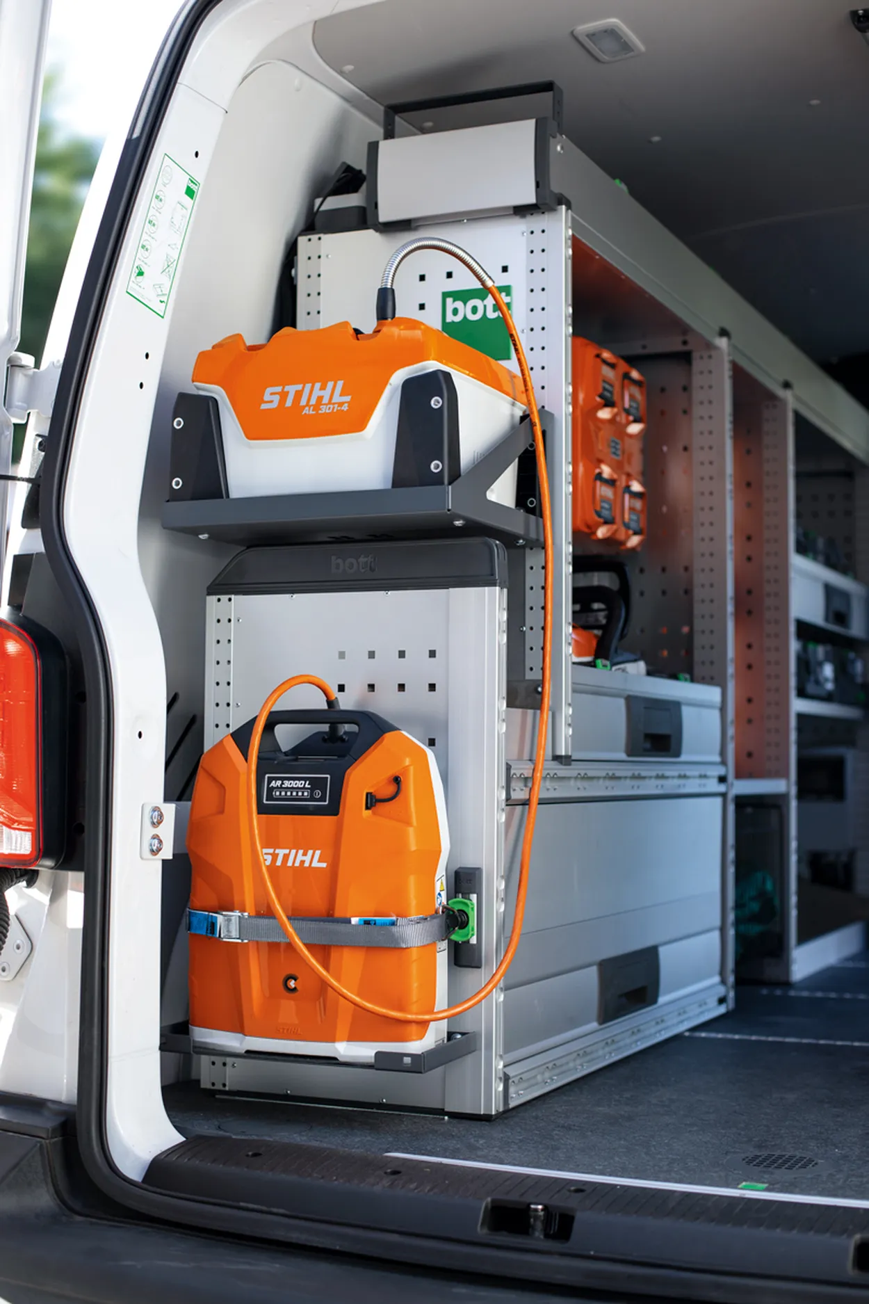 Bott Van Conversion with Stihl Tools